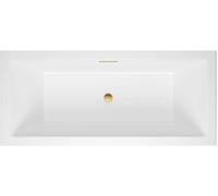 Set vasca da bagno rettangolare Excellent Heaven Slim WAEX.HEV16WHS, sifone per vasca da bagno Excellent Flow ARIN.FLOW.GL