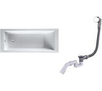 Set vasca da bagno rettangolare Oltens Langfoss 10001000, sifone per vasca da bagno Oltens Oster 03001100