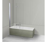 Set vasca da bagno rettangolare Oltens Langfoss 10002900, parete vasca Oltens Sela 23202100