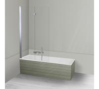 Set vasca da bagno rettangolare Oltens Langfoss 10003900, parete vasca Oltens Sela 23202100