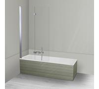 Set vasca da bagno rettangolare Oltens Langfoss 10004900, parete vasca Oltens Sela 23202100
