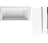 Set vasca da bagno rettangolare Roca Savai A248588000, parete vasca Roca Town-N AMP2210012M