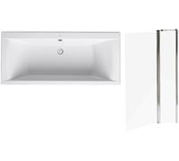 Set vasca da bagno rettangolare Roca Savai A248591000, parete vasca Roca Town-N AMP2210012M