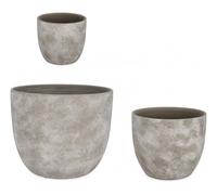 Set vasi piante Yes Everyday 0503385 HECTOR Grigio