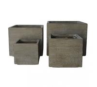 Set Vasi Serra Fibra di argilla Marrone VivaGarden