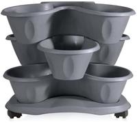 SET VASO 'TRIFOGLIO' Ø cm 40xh.51 Lt. 6 - grigio BAMA