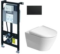 Set vaso WC con copriwater a discesa lenta Duravit D-Neo 45770900A1, modulo di installazione Duravit DuraSystem WD1011000000, WD5001031000