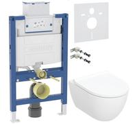 Set vaso WC con copriwater a discesa lenta Geberit Acanto 502.774.00.8, modulo di installazione Geberit Duofix 111.003.00.2, 111.815.00.1, 156.050.00.1