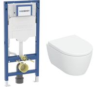 Set vaso WC con copriwater a discesa lenta Geberit iCon 503.048.00.8, modulo di installazione Geberit Duofix 111.320.00.6