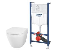 Set vaso WC con copriwater a discesa lenta Grohe Euro Ceramic 102509SH00, modulo di installazione Grohe Solido 38971000