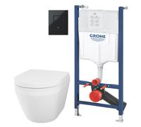 Set vaso WC con copriwater a discesa lenta Grohe Euro Ceramic 102509SH00, modulo di installazione Grohe Solido 38971000, 38966KV0
