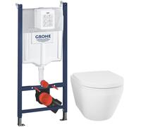 Set vaso WC con copriwater a discesa lenta Grohe Euro Ceramic 102510SH00, modulo di installazione Grohe Solido 38971000