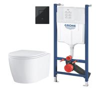 Set vaso WC con copriwater a discesa lenta Grohe Start 103848SH00, modulo di installazione Grohe Solido 38971000, 38966KV0