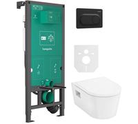 Set vaso WC con copriwater a discesa lenta Hansgrohe EluPura Original S 60288450, modulo di installazione Hansgrohe iFrame universal 01022180, 66002670