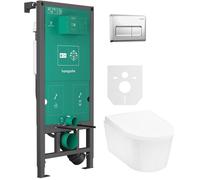 Set vaso WC Hansgrohe EluPura S 60193450, modulo di installazione Hansgrohe iFrame universal 01022180, 60148450, 66001000