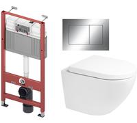 Set vaso WC Oltens Hamnes 42524000, modulo di installazione Tece Base 9400407, 9.240.401, 45113000