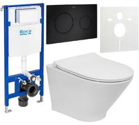 Set vaso WC Roca Gap Round A3460NB000, modulo di installazione Roca Duplo One A890070020, A801D22001, A890189206, A890063000
