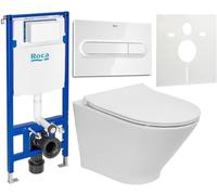Set vaso WC Roca Gap Round A3460NBS00, modulo di installazione Roca Duplo One A890070020, A801D22001, A890195000, A890063000