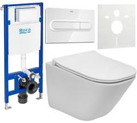 Set vaso WC Roca Gap Square A34647A000, modulo di installazione Roca Duplo One A890070020, A80173200B, A890195000, A890063000