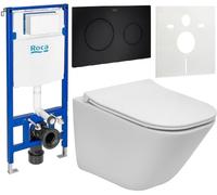 Set vaso WC Roca Gap Square A34647A000, modulo di installazione Roca Duplo One A890070020, A80173200B, A890189206, A890063000