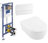 Set vaso WC Villeroy & Boch Avento 5656R001, modulo di installazione Villeroy & Boch ViConnect 92099600, 9M87S101, 92249068