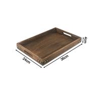 Set Vassoi Moderni in Legno Massello per Tavolino da Tè Design Elegante e Poten