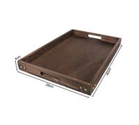 Set Vassoi Moderni in Legno Massello per Tavolino da Tè Design Elegante e Poten