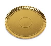 Guardini Monouso, 3 vassoi Ø 31cm, cartoncino, Colore oro