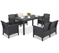 Set Venezia Apetito 6 rattan antracite Bica
