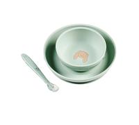Set verde orsetto 3 pz per la pappa in silicone - nattou