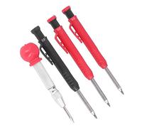 Set Versatile e Solido di Matite da Carpentiere con Ricariche, Ideale per Tracciare Aree Strette per Costruttori e Artigiani, 2,8 Mm, in Rosso Giallo