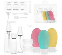Set Viaggio [14 Pezzi] - Kit Flaconi & Contenitori per Crema - Bottiglie E Bocce