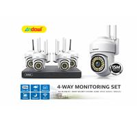 Set Videosorveglianza 4 Telecamere WiFi Andowl Q-5555 Pro NVR HD Esterno