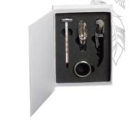 SET VINO SOMMELIER 4 PZ TERMOMETRO CAVATAPPI SALVAGOCCIA VERSATORE RISTORANTE