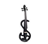 Set Violino Elettrico Nero Full Size 4/4 Violino Elettronico In Legno Massello Metallizzato Muto In Mogano Con Ponte Ad Arco