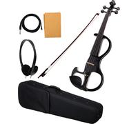 Set Violino Elettrico Principianti 4/4 Cavo Custodia Archetto Cuffie Colore Nero