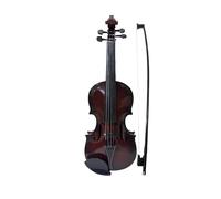Set Violino in Legno Massello Simulazione di violino musicale per principianti, set di strumenti musicali di squisita fattura, accessori per esibizioni(Dark Brown)