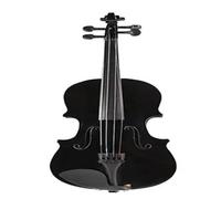 Set Violino in Legno Massello Violino acustico in compensato da 1/8 di pollice, di colore brillante, con custodia in colofonia, archetto, kit silenziatore, set per esercitarsi per gli amanti della mus