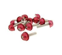 Set Viti 12 pezzi di alluminio tappo rosso - M5 x 20