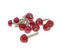 Set Viti 12 pezzi di alluminio tappo rosso - M5 x 30