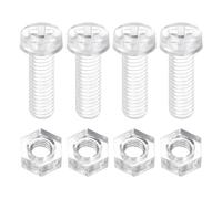 Set viti+dadi acrilico M5x15mm, 100pz