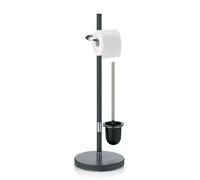 set WC kela con portarotolo e scopino 76,5 cm, scopino con portarotolo aperto SINERIO, metallo antracite-argento opaco