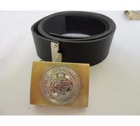 Set WH Cintura Württemberg Furchtlos Treu Fibbia Wehrmacht Cintura In Pelle -130