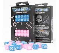 Set Würfel Q-WORKSHOP 20x Q-Workshop Crosshairs Kompakte W6, RPG Blu Rosa