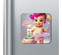 Set x 10 calamite Il mio secondo compleanno, 2 anni! Personalizzate con nome! Bimba carina!