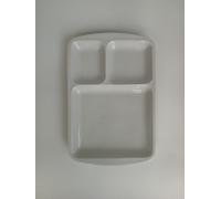 Set x4 Vassoio A 3 Scomparti Saturnia Rettangolare Antipasti Porcellana 31x20cm