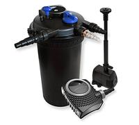 Set XXL per laghetto Filtro a pressione 30000l Chiarificatore UVC 18W Pompa 70W Pompa fontana
