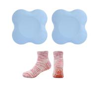 Set Yoga: 2 Ginocchiere, 1 Paio di Calzini, Tappetino Antiscivolo, Ginocchiere Ispessite (Blu)