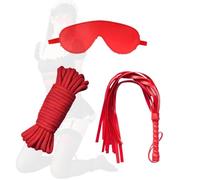 Set yoga rosso in 3 pezzi, per esercizi yoga