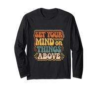 Set Your Mind On Things Above Bibbia Inspirational ------ Maglia a Manica
